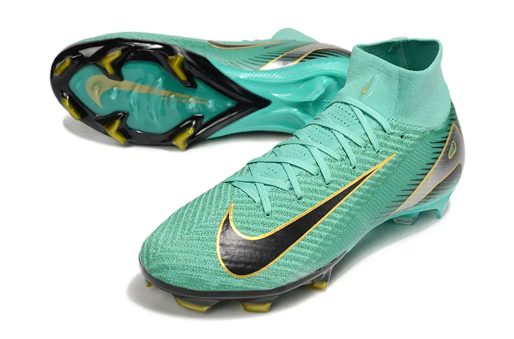 Nike Air Zoom Mercurial Superfly 10 Elite FG - Aqua/Golden Black/Aqua Green