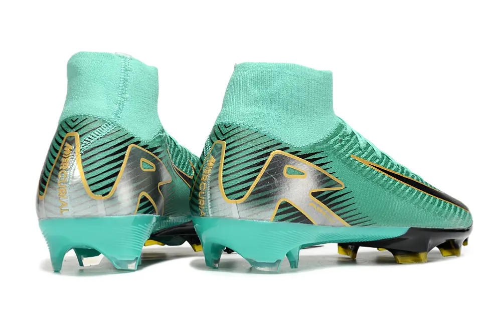 Nike Air Zoom Mercurial Superfly 10 Elite FG - Aqua/Golden Black/Aqua Green