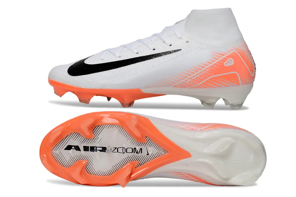 Nike Air Zoom Mercurial Superfly 10 Elite FG - White/Bright Orange/Black