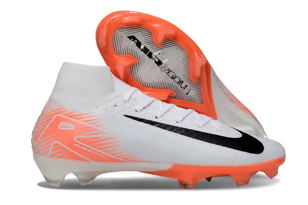 Nike Air Zoom Mercurial Superfly 10 Elite FG - White/Bright Orange/Black