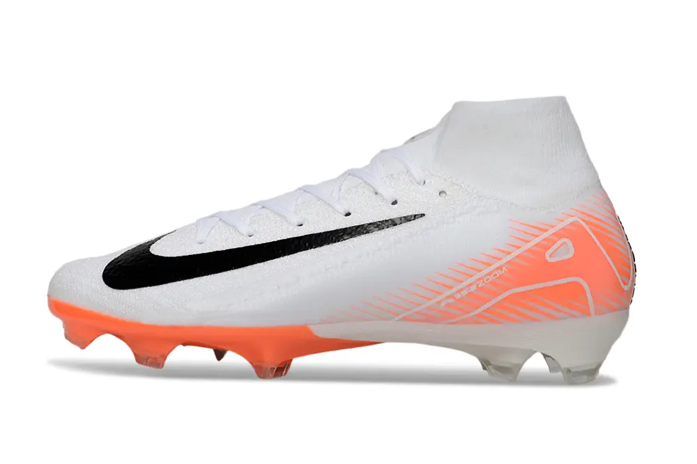 Nike Air Zoom Mercurial Superfly 10 Elite FG - White/Bright Orange/Black
