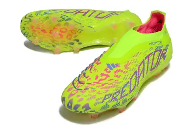 Adidas Predator 25 Elite Laceless FG - Yellow/Lime Green/Hot Pink
