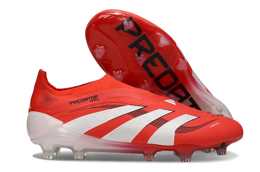 Adidas Predator 25 Elite Laceless FG - Red/Crimson Blaze/White Strike