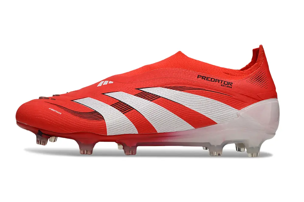 Adidas Predator 25 Elite Laceless FG - Red/Crimson Blaze/White Strike
