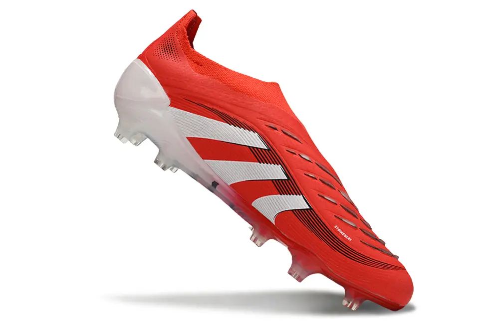 Adidas Predator 25 Elite Laceless FG - Red/Crimson Blaze/White Strike