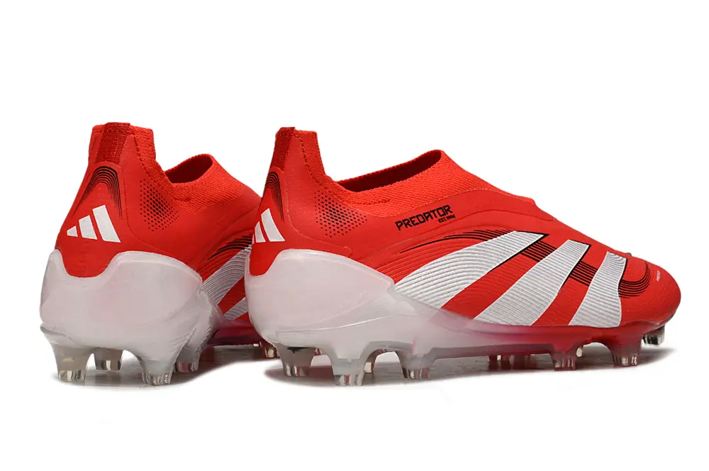 Adidas Predator 25 Elite Laceless FG - Red/Crimson Blaze/White Strike