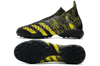 Adidas Predator Freak+ Laceless TF - Black/Vivid Yellow/Carbon Black