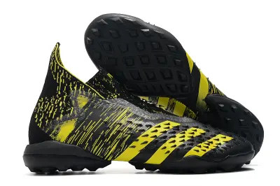 Adidas Predator Freak+ Laceless TF - Black/Vivid Yellow/Carbon Black