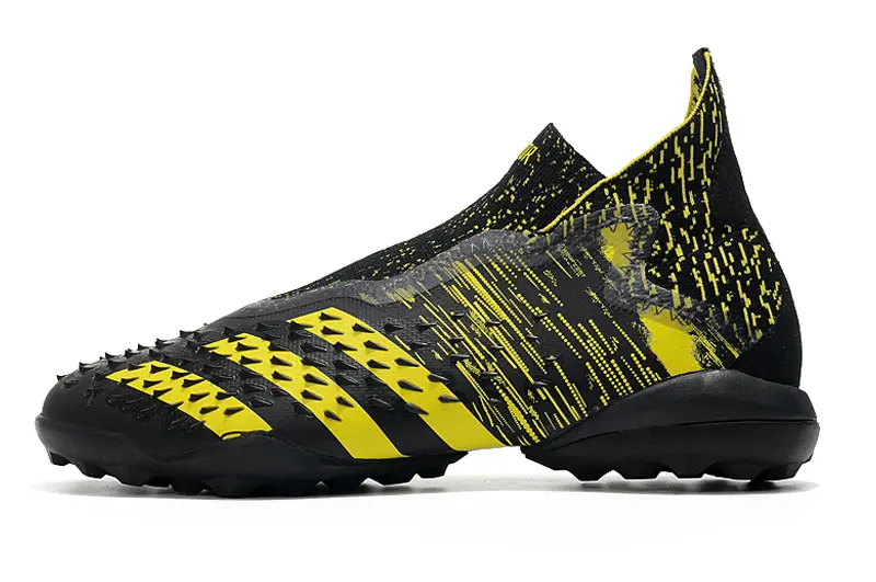 Adidas Predator Freak+ Laceless TF - Black/Vivid Yellow/Carbon Black