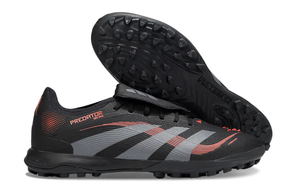 Adidas Predator Elite Foldover Tongue TF - Black/Carbon Gray/High Energy Red