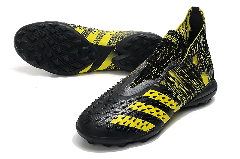 Adidas Predator Freak+ Laceless TF - Black/Vivid Yellow/Carbon Black