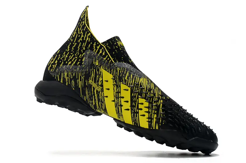 Adidas Predator Freak+ Laceless TF - Black/Vivid Yellow/Carbon Black