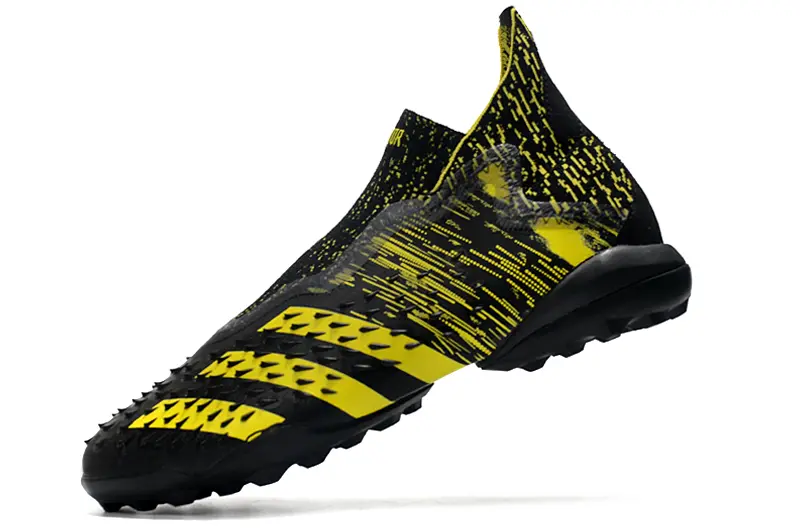 Adidas Predator Freak+ Laceless TF - Black/Vivid Yellow/Carbon Black