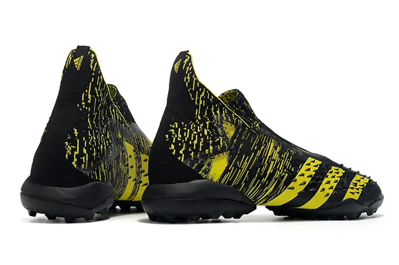 Adidas Predator Freak+ Laceless TF - Black/Vivid Yellow/Carbon Black