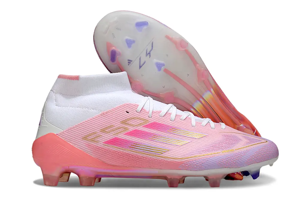 Lamine Yamal x Adidas F50 Elite Mid FG - Pink/Soft Rose/Bright Coral
