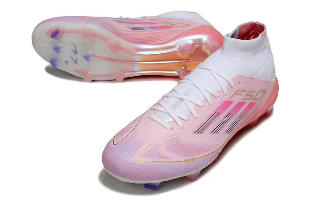 Lamine Yamal x Adidas F50 Elite Mid FG - Pink/Soft Rose/Bright Coral