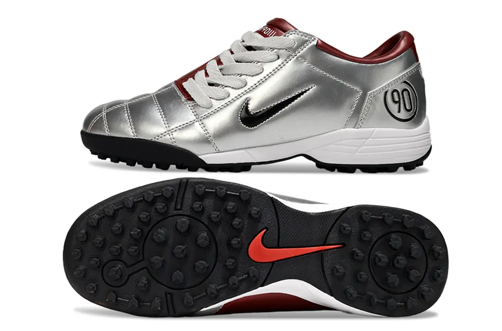 Nike Total 90 III TF - Silver/Crimson Red/Black
