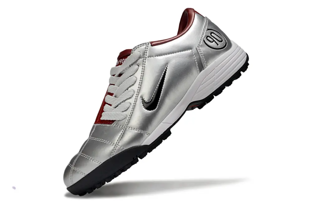 Nike Total 90 III TF - Silver/Crimson Red/Black