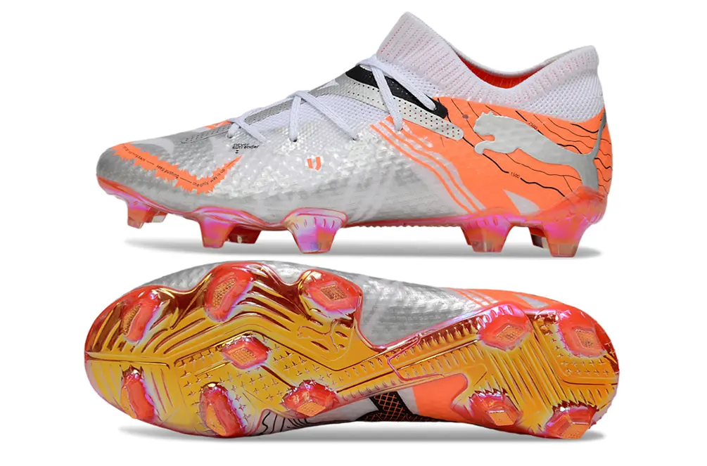 Puma Future 7 Ultimate FG - Silver/Flame Orange/Golden Yellow