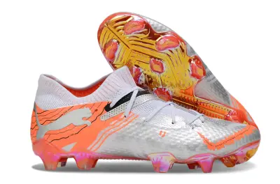 Puma Future 7 Ultimate FG - Silver/Flame Orange/Golden Yellow