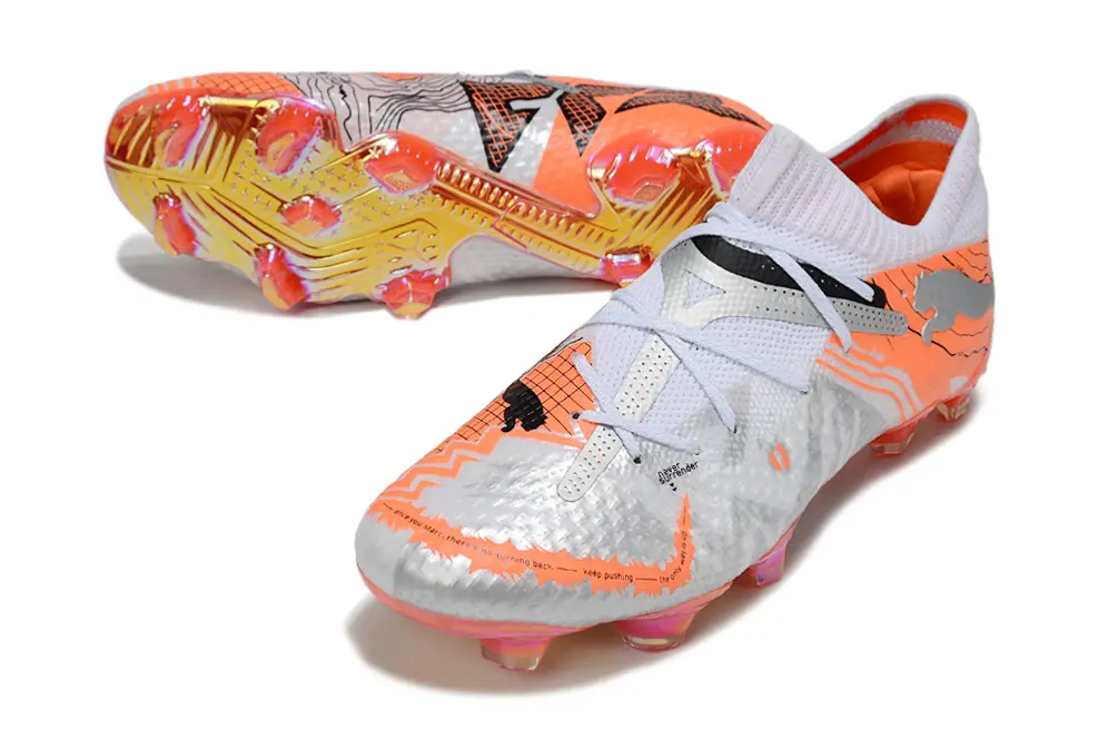 Puma Future 7 Ultimate FG - Silver/Flame Orange/Golden Yellow