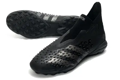 Adidas Predator Freak+ Laceless TF - Black/Carbon Black/Shadow Gray