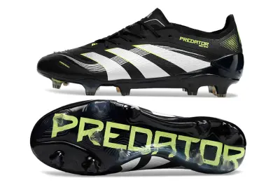Adidas Predator 25 Elite FG - Black/Electric Green/Sleek White