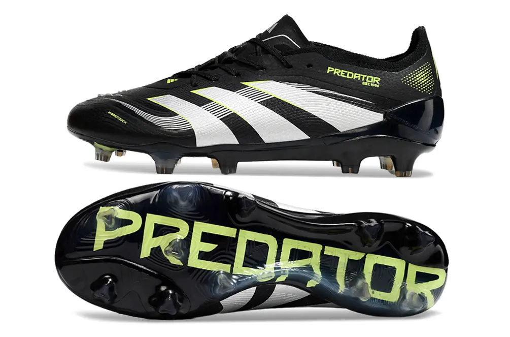 Adidas Predator 25 Elite FG - Black/Electric Green/Sleek White