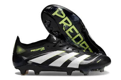 Adidas Predator 25 Elite FG - Black/Electric Green/Sleek White