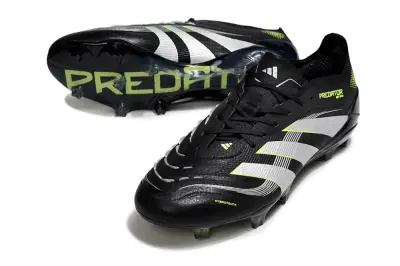 Adidas Predator 25 Elite FG - Black/Electric Green/Sleek White