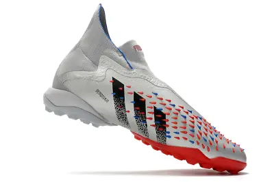 Adidas Predator Freak+ Laceless TF - Grey/Bright Red/Blue Accent