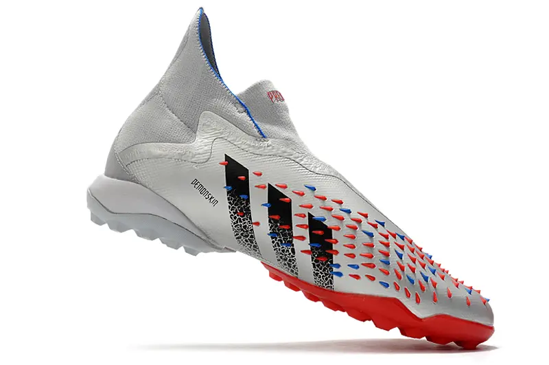 Adidas Predator Freak+ Laceless TF - Grey/Bright Red/Blue Accent
