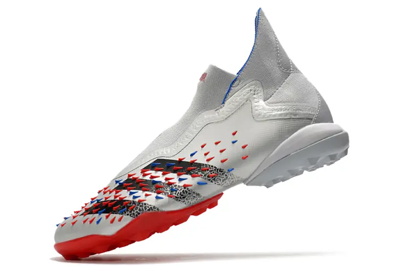 Adidas Predator Freak+ Laceless TF - Grey/Bright Red/Blue Accent
