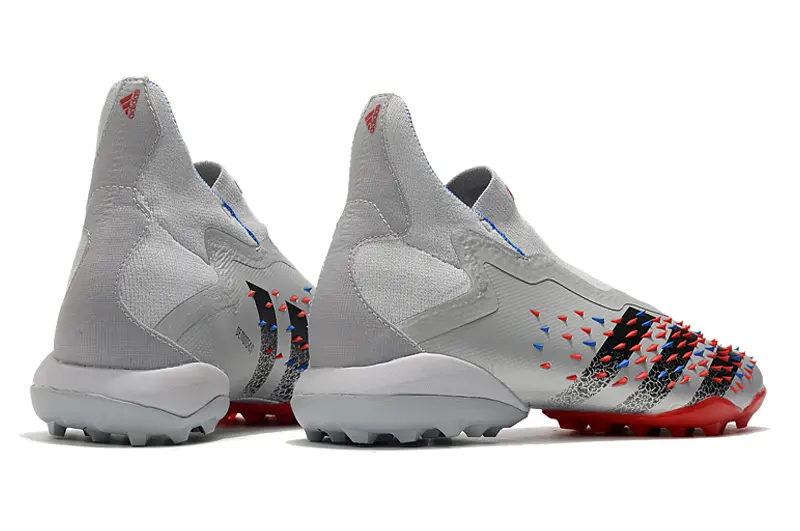 Adidas Predator Freak+ Laceless TF - Grey/Bright Red/Blue Accent