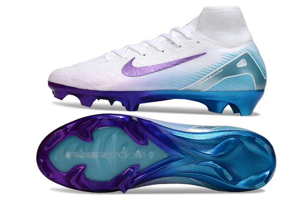 Nike Air Zoom Mercurial Superfly 10 Elite FG - White/Lavender Breeze/Crystal Blue