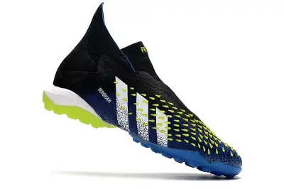 Adidas Predator Freak+ Laceless TF - Black/Electric Blue/Neon Yellow