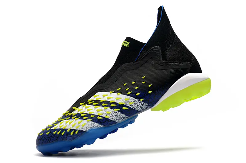 Adidas Predator Freak+ Laceless TF - Black/Electric Blue/Neon Yellow