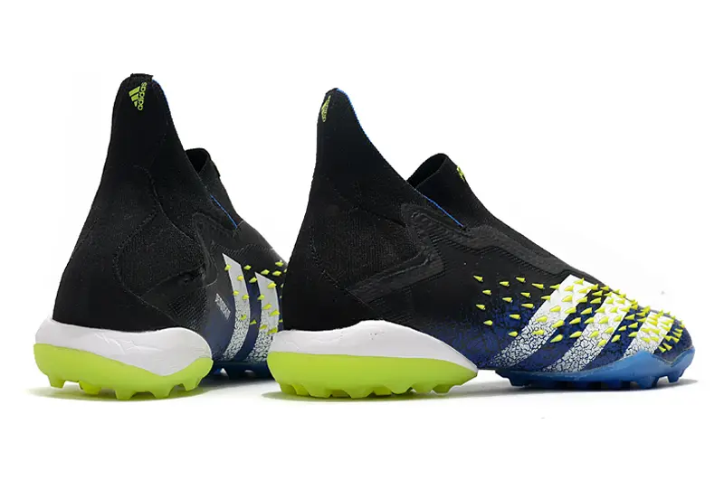 Adidas Predator Freak+ Laceless TF - Black/Electric Blue/Neon Yellow