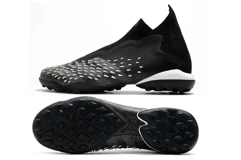 Adidas Predator Freak+ Laceless TF - Black/Charcoal Gray/White