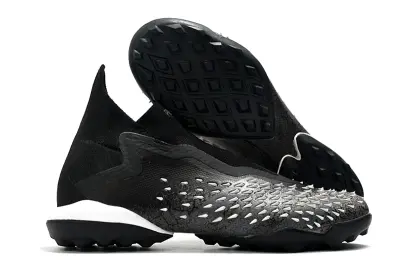 Adidas Predator Freak+ Laceless TF - Black/Charcoal Gray/White