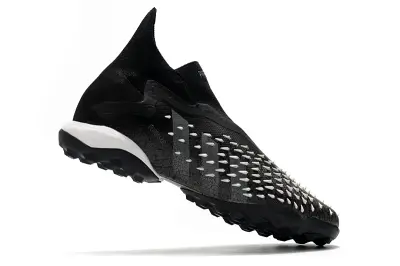 Adidas Predator Freak+ Laceless TF - Black/Charcoal Gray/White