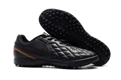 Nike Tiempo Ligera 4 10R TF - Black/Shadow Black/Flame Red