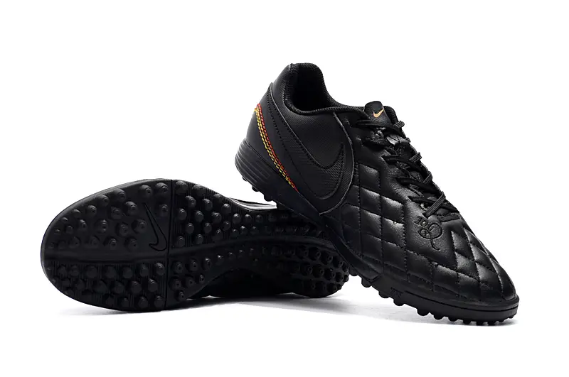 Nike Tiempo Ligera 4 10R TF - Black/Shadow Black/Flame Red