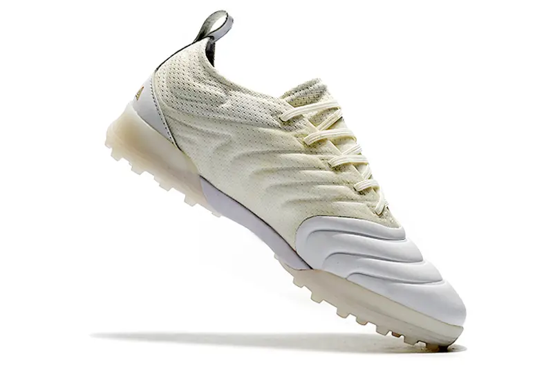 Adidas Copa 19.1 TF - White/Golden Accents/Sleek Design