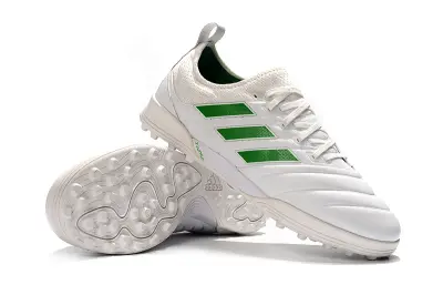 Adidas Copa 19.1 TF - White/Green Accents/Fresh White