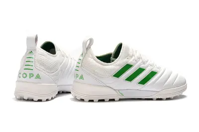Adidas Copa 19.1 TF - White/Green Accents/Fresh White