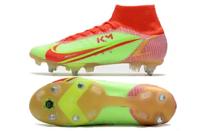 Mbappé x Nike Mercurial Superfly 8 Elite SG - Red/Electric Green/Bright Crimson