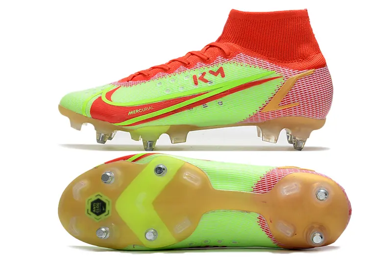 Mbappé x Nike Mercurial Superfly 8 Elite SG - Red/Electric Green/Bright Crimson