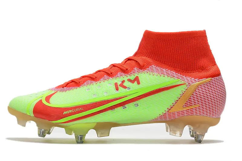 Mbappé x Nike Mercurial Superfly 8 Elite SG - Red/Electric Green/Bright Crimson