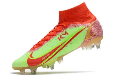 Mbappé x Nike Mercurial Superfly 8 Elite SG - Red/Electric Green/Bright Crimson